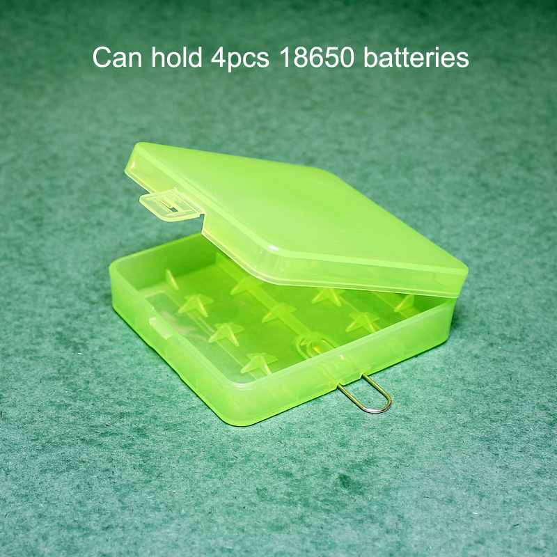 18650 lithium battery storage box rechargeable battery protection box sorting box storage plastic parts box: green