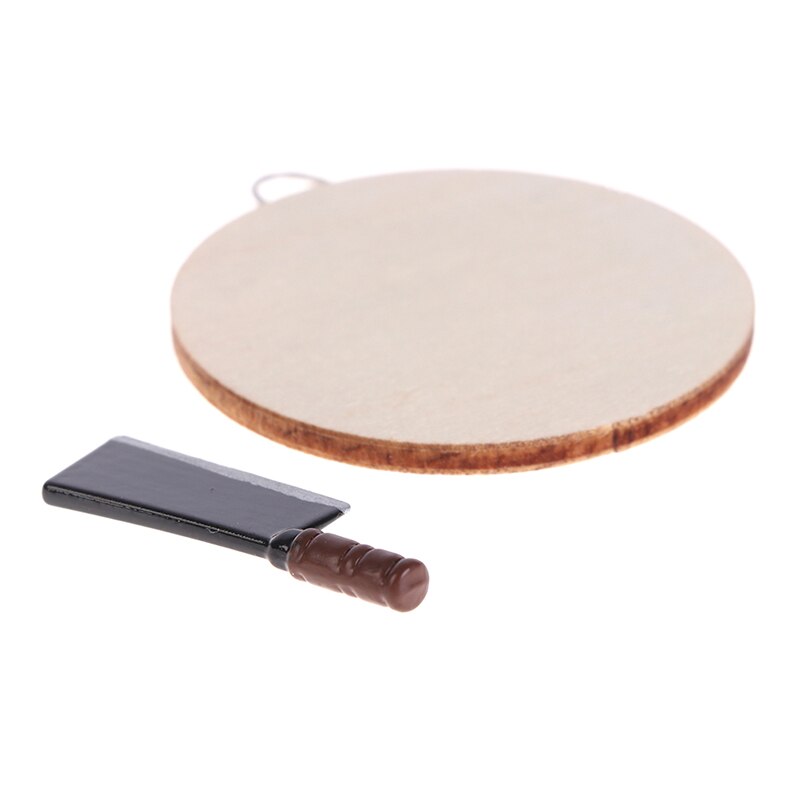 2Pcs Miniature Kitchen Food Knife Chopping Block Cut Vegetables Mini Doll House Decor