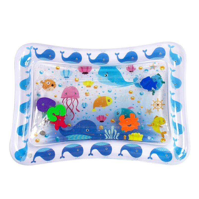 Zomer Opblaasbare Mat Voor Baby 'S Water Mat Veiligheid Kussen Vroege Onderwijs Speelgoed B36E