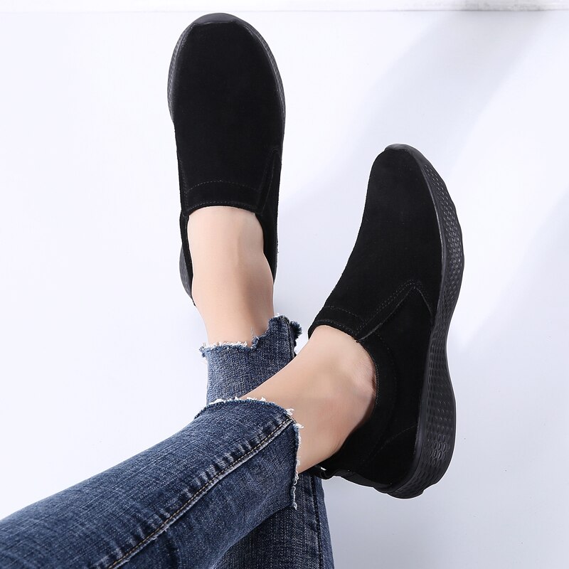 Stq efterår kvinder lejligheder sko damer slip-on kvinde mokkasiner oxfords walking sko tenis feminino flads sneakers sko 0731