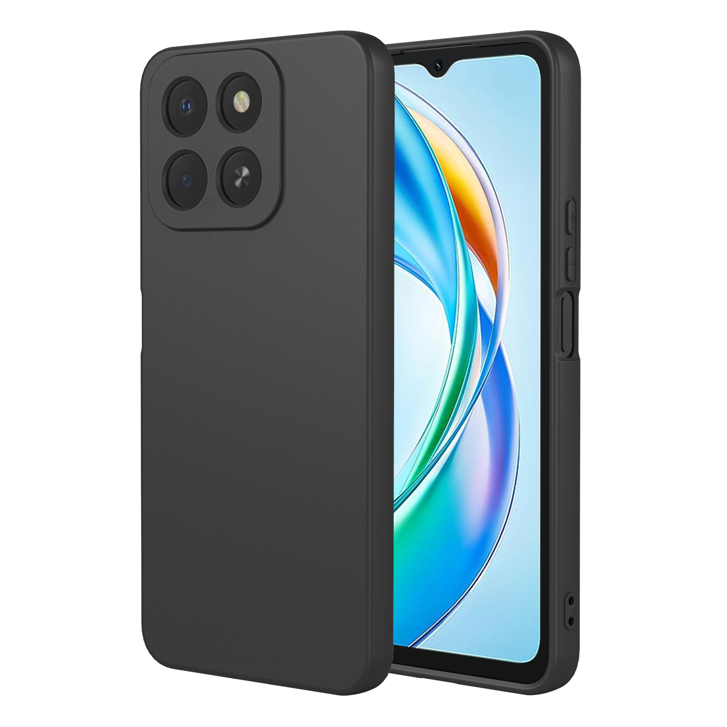 Coque souple en Silicone liquide TPU pour lame ZTE A35 A55, housse de protection pare-chocs Fundas Coque Capa: Black / Pour l&#39;iPhone 16 pro