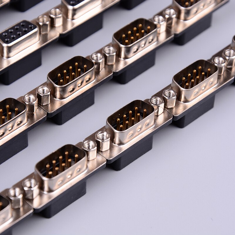 10Pcs/lot DB-9 DB9 Male Female PCB Mount DR-9S PCB Connector RS232 Connector