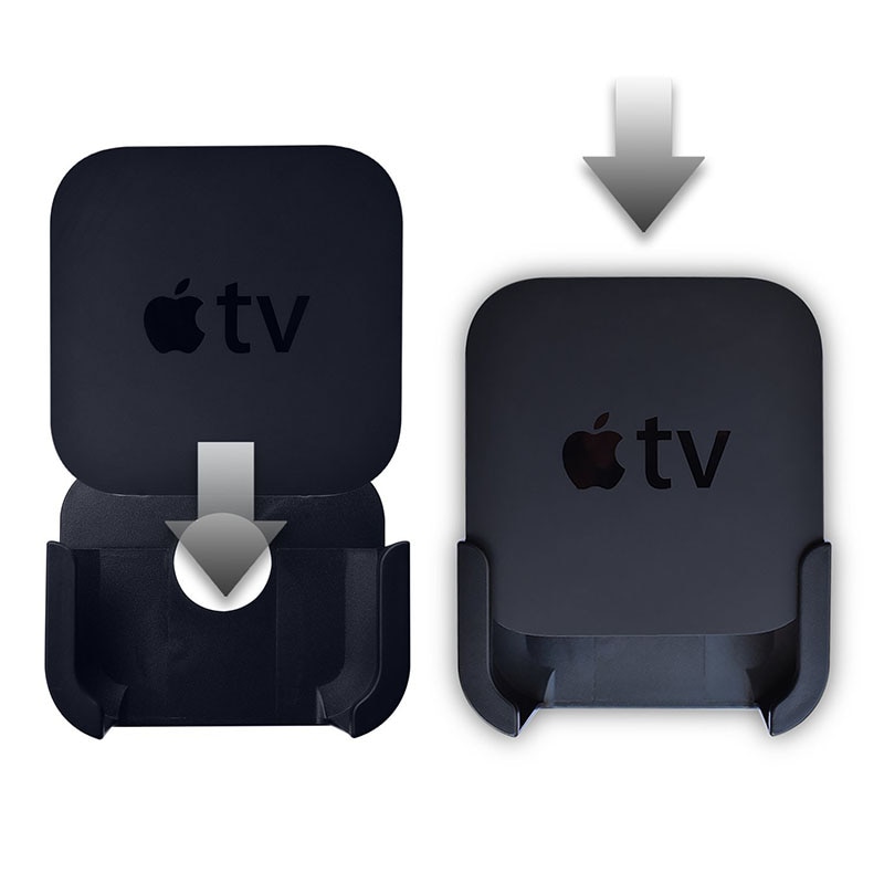 Pour Apple TV télécommande support mural supports support avec Silicone Siri télécommande boîtier de Protection pour Apple TV 4th 4 k