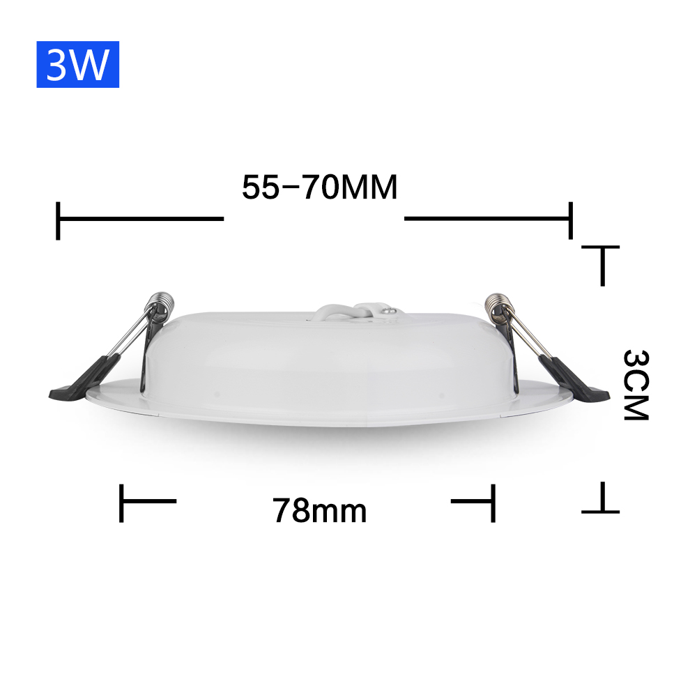 Dc 12 V Led Downlight 3W 6W 9W 12W 15W 18W 36W Led plafond Inbouw Grid Aluminium Ronde Lamp Spot Licht Voor 12 Volt: Blauw / YELLOW