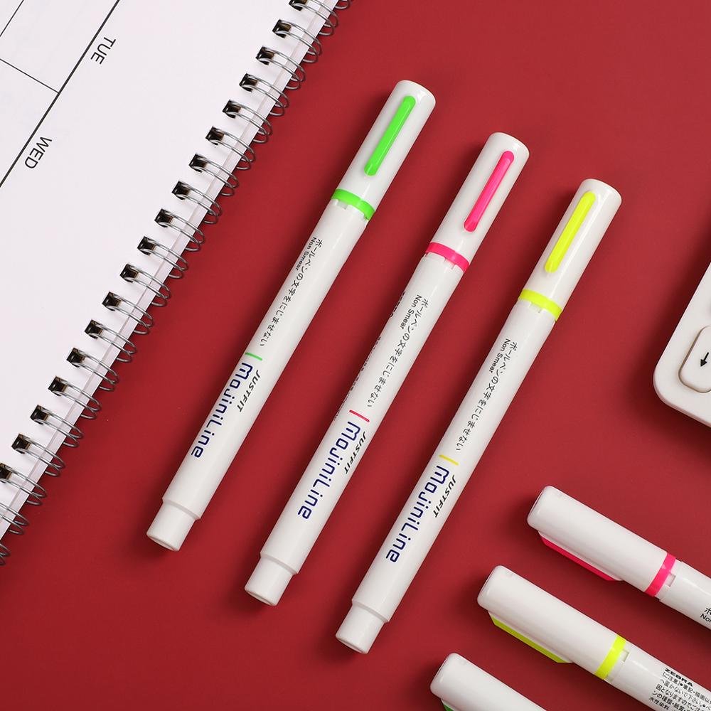 3pcs/set Zebra WKS22 MojiniLine Highlighter Marker Fluorescent Pen Writing Is Not Blooming Journal Decoraction Kawaii