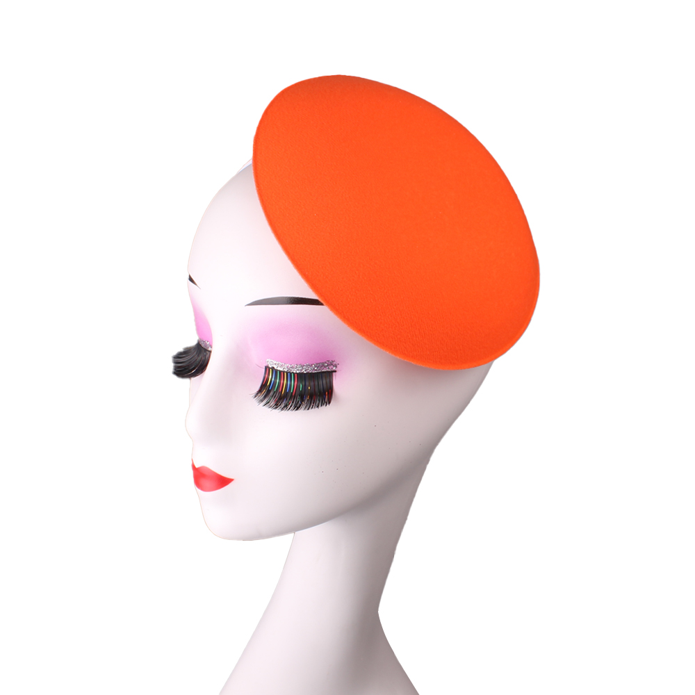 Accesorios para el cabello de 17CM para mujer, Base de fascinador para boda, , cena, Material artesanal: XS / Naranja