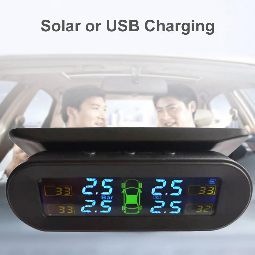 TPMS Car Tire Pressure Monitoring System Real-time Display Tire Pressure Monitoring System With External Sensors Builtin Sensor