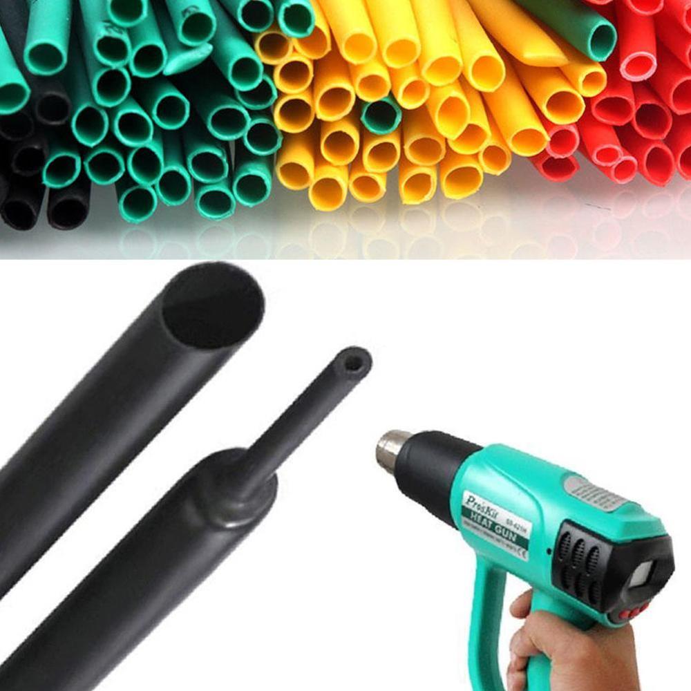 164 unidades Tubo termorretráctil poliolefina envoltura eléctrica mangas de Cable PE aislamiento 2:1 Kit de surtido de tubos retráctiles