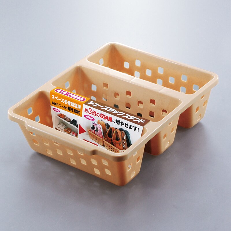 Japan Import Home Three Shoes Racks Plastic Japanese Shoe Storage Box Space Saver Organizer Cupboard Cabinets Container: Dark Khaki