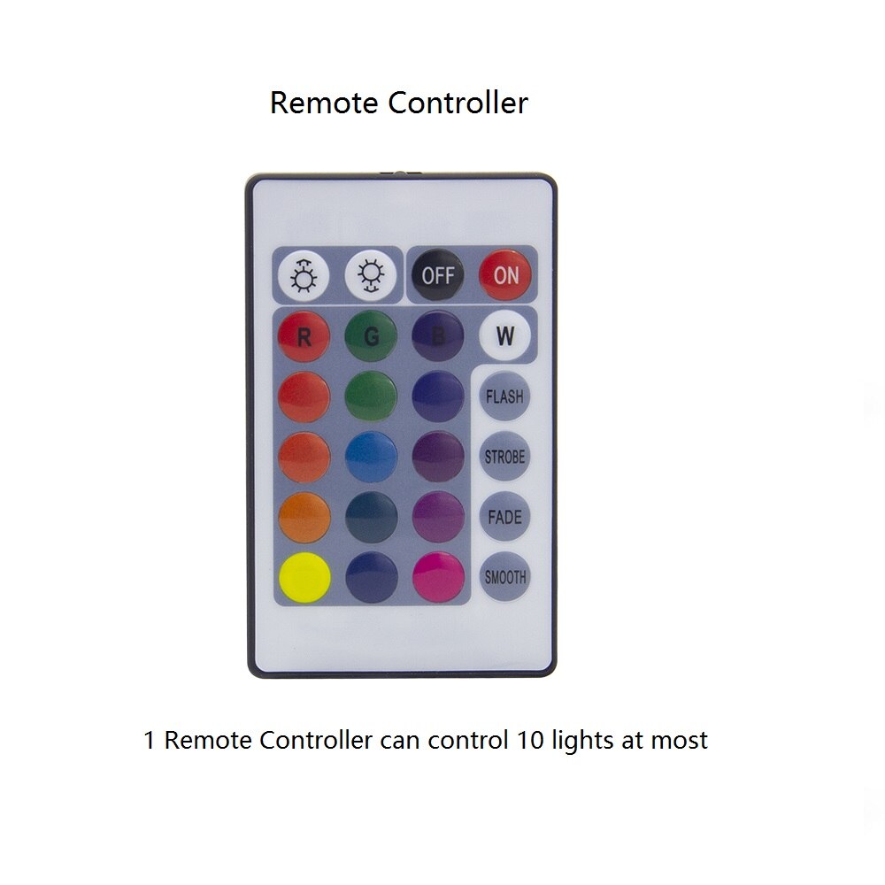 10 Led Waterproof RGB Battery Remote Controlled Submersible LED Underwater Light for Vase Aquarium and Outdoor Party Decoration: Remote Controller