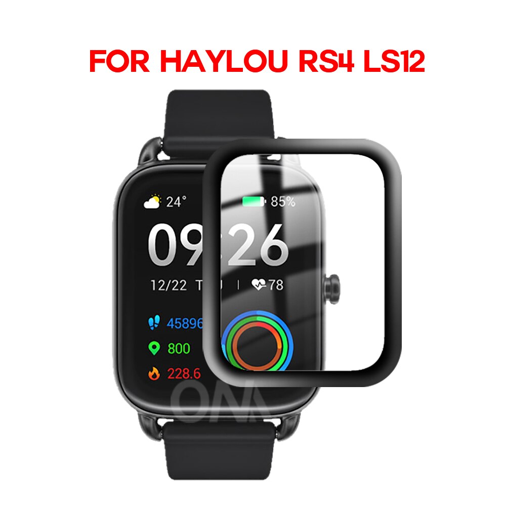 5D ochraniacz ekranu dla Xiaomi Haylou RS4 Plus RT2 GST RS3 LS12 LS10 LS09B LS04 inteligentny zegarek miękka folia ochronna (nie szkło): Haylou RS4 LS12 / 1 Pcs