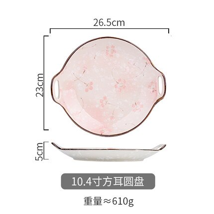 Kirsebærblomster i japansk stil håndmalet service fad tallerken ramen skål salat tallerken køkkenudstyr: J