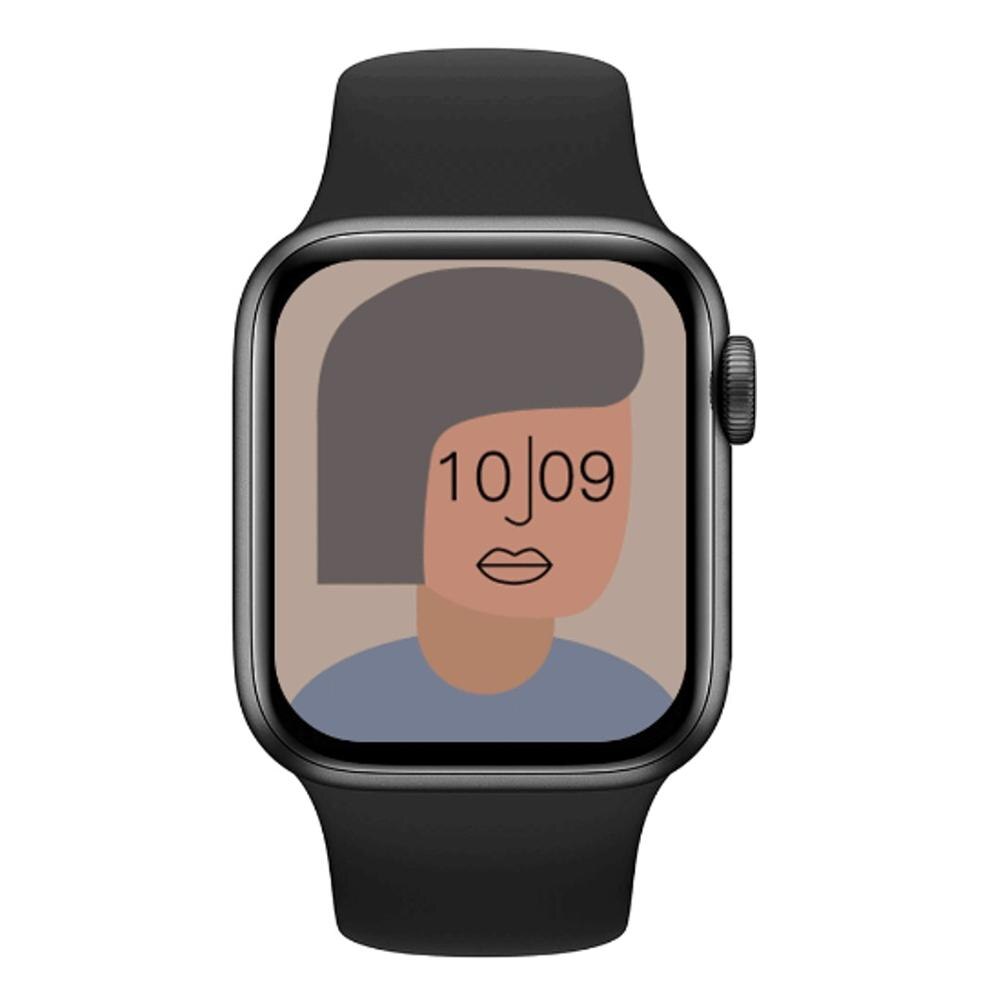 Iwo 10 t500 + relógio inteligente tela de 1.75 polegada freqüência cardíaca pressão arterial esportes rastreador fitness smartwatch para android ios telefone relógio: Black