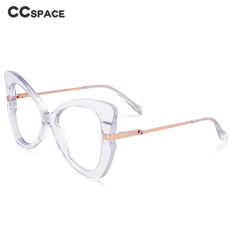 54326 Retro Big Frame Acetate Metal Mixed Frame Glasses Ladies Trend Butterfly Frame Computer Glasses Frame