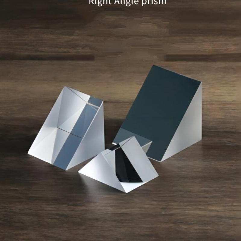 Right Angle Triangular Prism 50Mm 40mm 30mm 25mm 20mm 15mm External Reflective Optical Glass with Aluminum Coating Custom