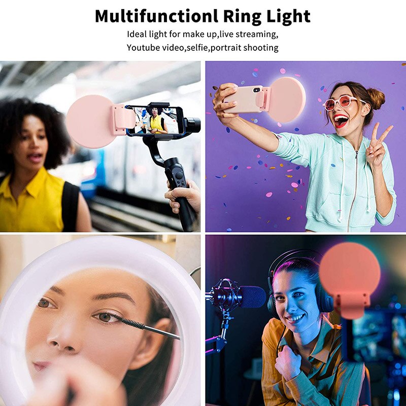 Bfollow – anneau lumineux LED 4.2 ", 15W, RGB, avec miroir de maquillage, pour Selfie, téléphone, appareil photo, tablette, ordinateur portable, vidéo