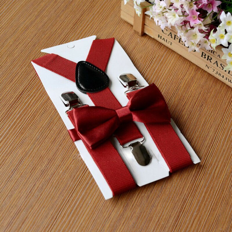 Y powrót muszka pas niemowlę chłopiec dzieci aksamit łuk krawat szelki szelki zestawy krawat garnitur dzieci zaczep na pasek