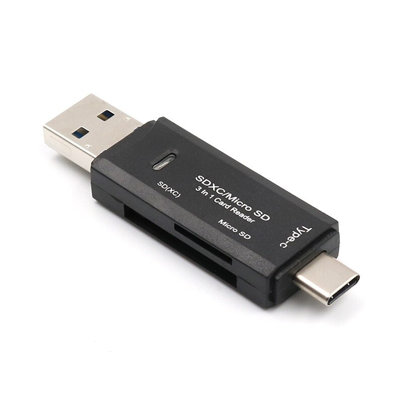 Type C Micro USB 3 in 1 OTG Kaartlezer Universele Hoge Snelheid TF/SD Adapter Voor Android telefoon PC Laptop Uitbreiding Adapter