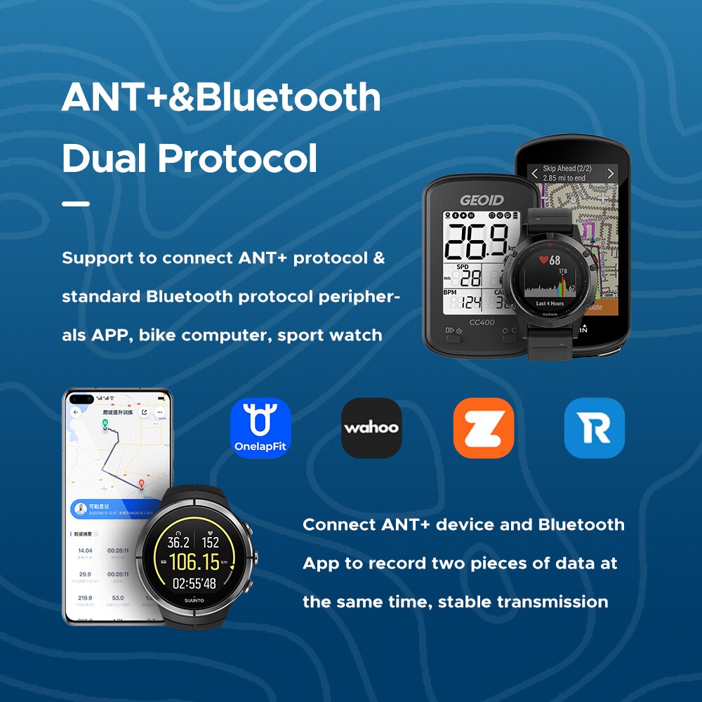 Bike Speed Cadence Sensor ANT Bluetooth Bicycle Computer Speedometer for Strava Garmin iGPSPORT Bryton Cycling Computer Wireless