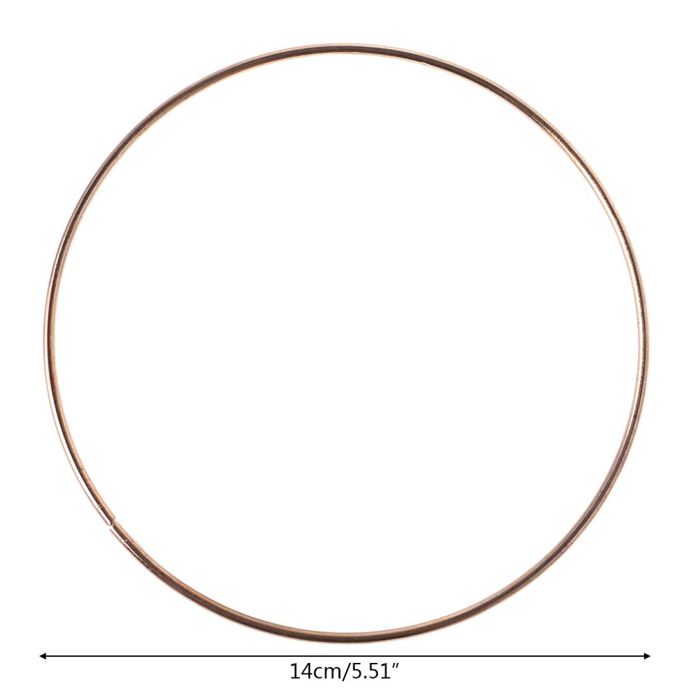 3,5-19cm Metall Traum Fänger Dreamcatcher Ring Macrame Handwerk Band Gold DIY Zubehör 10 Szies Neue: 14cm