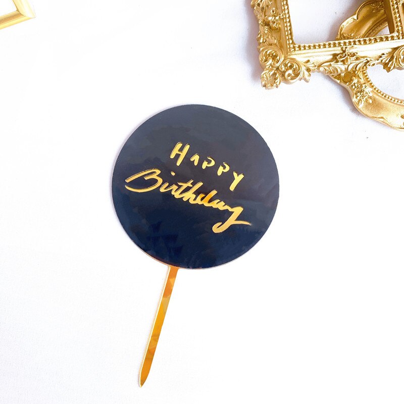 Double-layer Happy Birthday Cake Topper Birthday Acrylic Party Supplies Decoration Baking Accessories Christmas Cake Topper: 2