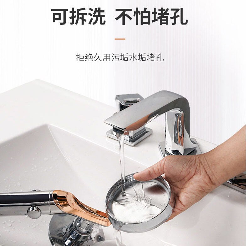 Pommeau de douche à secousses pressurisées de Style japonais buse d'arrêt d'eau à un bouton à plusieurs vitesses, pommeau de douche de pluie à grande douche d'eau