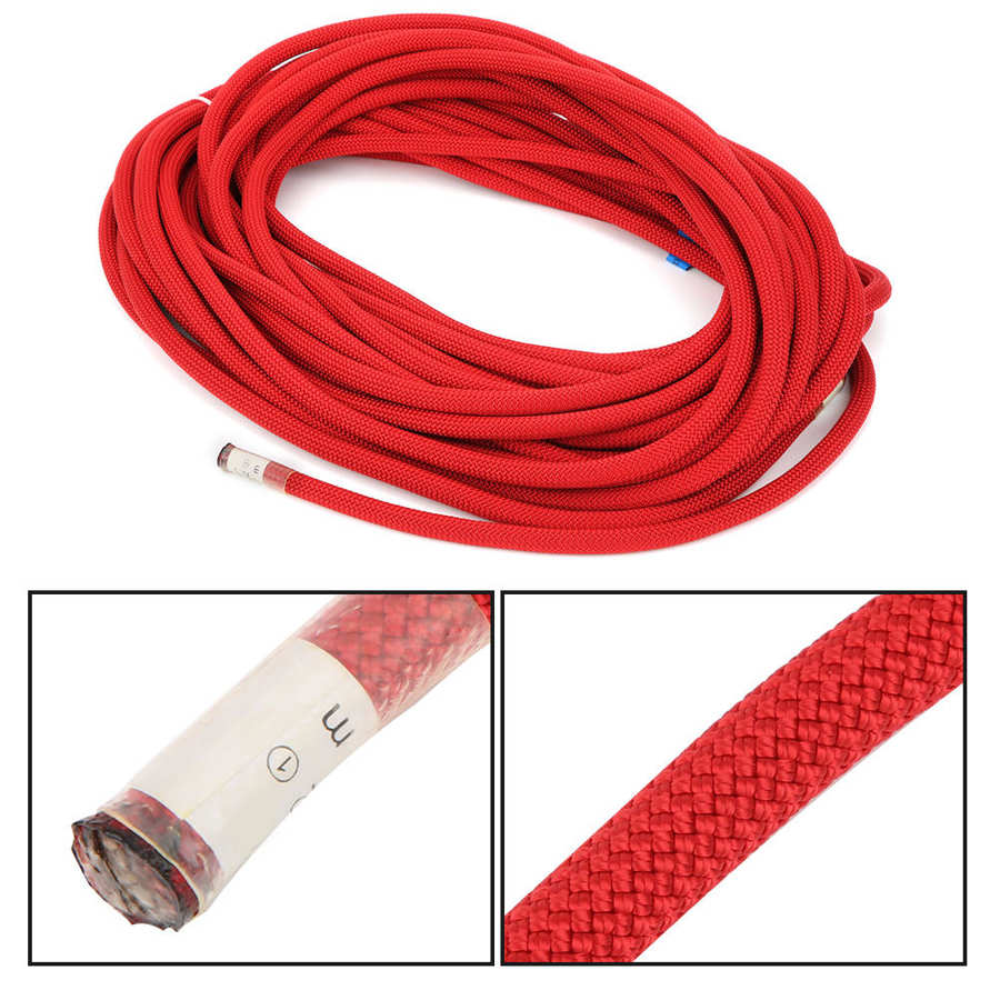 20m 11mm Climbing Dynamic Rope Outdoor Power Rope High Strength Cord Lanyard Climbing Rope Safety Anti-Falling Equipment