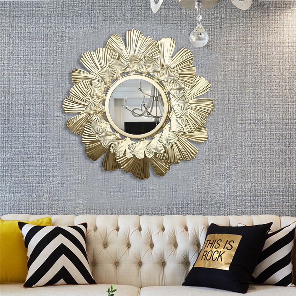 Espejo decorativo con forma de sol, decoración artística innovadora, espejo de maquillaje redondo, vestidor, baño, espejo colgante de pared en relieve