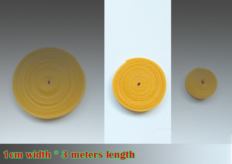 Tarrakiinnitys teippi maagiset koukut silmukat nippusiteet tietokoneen kuulokkeet data latauskaapeli organisointi sidottu johto: Keltainen 1cm x 3m