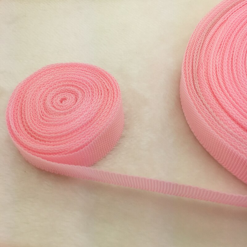 10 Yards/Roll 3/4 &quot;20mm Brede Band Nylon knapzak Strapping Zakken Ambachten: Pink