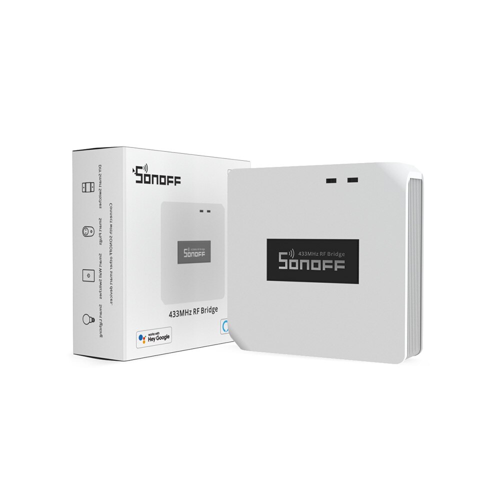 Sonoff 433 mhz rf bridge wifi trådløs signalkonverter pir 2 sensor / dw1 dørs &amp; vinduesalarmsensor til smart home security kits: Sonoff rf bridge