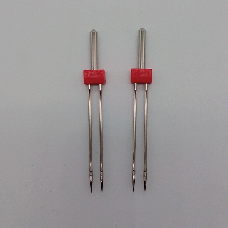 Aiguilles jumelles d'orgue extensible 130/705H taille 75/2.5 pour tissu à tricoter extensible Machine à coudre domestique aiguille jumelle 1 boîte = 2 pièces