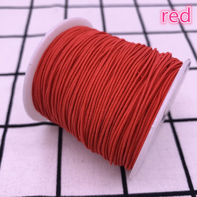 1,0mm 10 yardas/lote banda elástica redonda de alta elasticidad cordón elástico accesorios de costura Diy: YELLOW