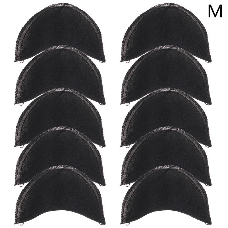 10Pc Spons Schouder Pad/Dunne Schouder Pad Dikke Schouder Pad/Zomer En Winter/Pak T-shirt Shirt kleding Dunne Spons: Black M