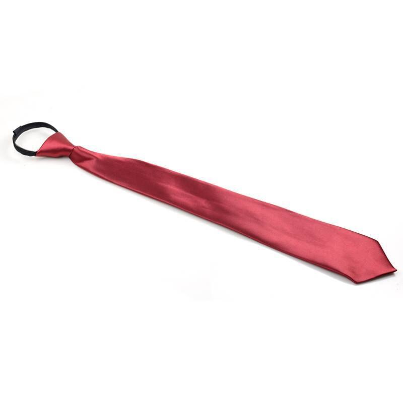 Slips mænds s 8cm lynlås slips formel forretning blank mørkeblå & rød studiekarriere bryllup let at trække