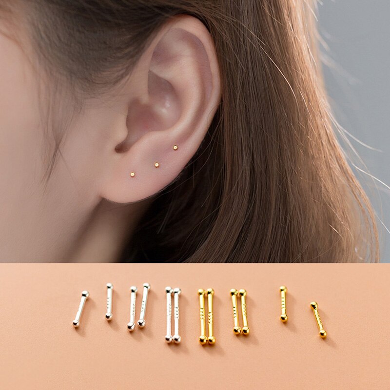 Mini boucles d'oreilles invisibles pour femmes, 2 pièces, clous de nez, épingles, Piercing, os, corps, bijoux