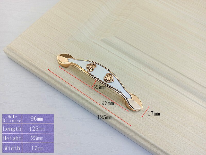 Simple Style Bowknot Handle Furniture Hardware Kitchen Cabinets Door Knobs Drawer Handle For Wardrobe Cupboard Dresser Pulls: Gold-96mm B