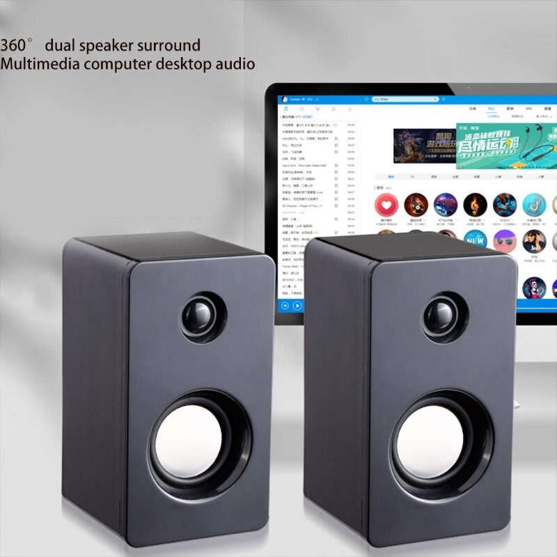 USB Computer Speaker PC Speaker for Desktop Computer Laptop Speaker with High Sound Compact Size Louder Volume