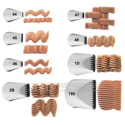 8 Stks/set Rvs Icing Tips Ronde Piping Nozzles Set Cakes Cupcakes Cake Tool Decorating Tips Set H777