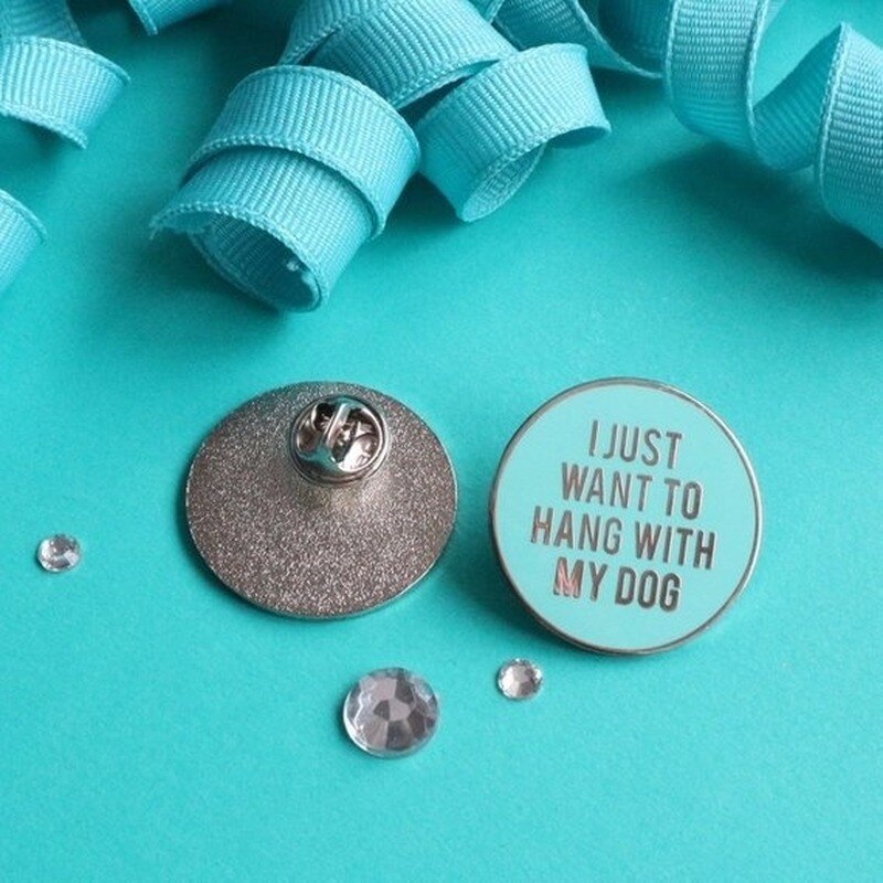 Dog enamel pin / Dog lover pin / Dog pins / Hang with my dog / Dog lover / for dog lover / Dog lapel pin / Dog lover