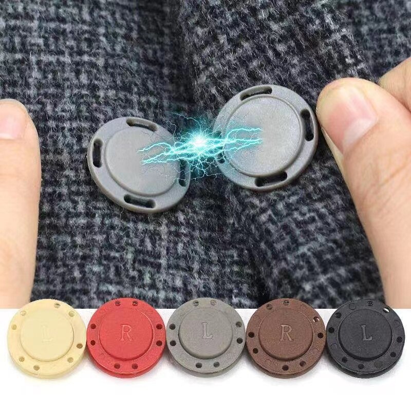 Boutons de fixation magnétiques invisibles en PVC, une paire de boutons de fermeture automatiques pour sac de pardessus, accessoires de vêtement, scrapbooking, bricolage