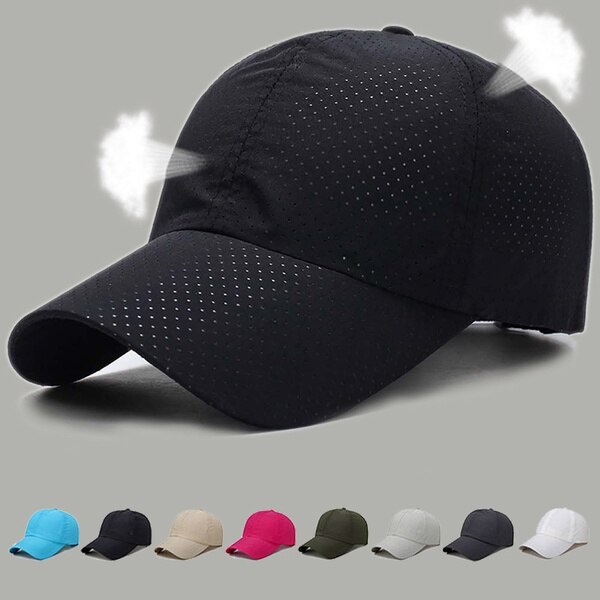 1Pc Mannen Vrouwen Zomer Snapback Sneldrogend Mesh Baseball Cap Zonnehoed Bone Ademend Hoeden