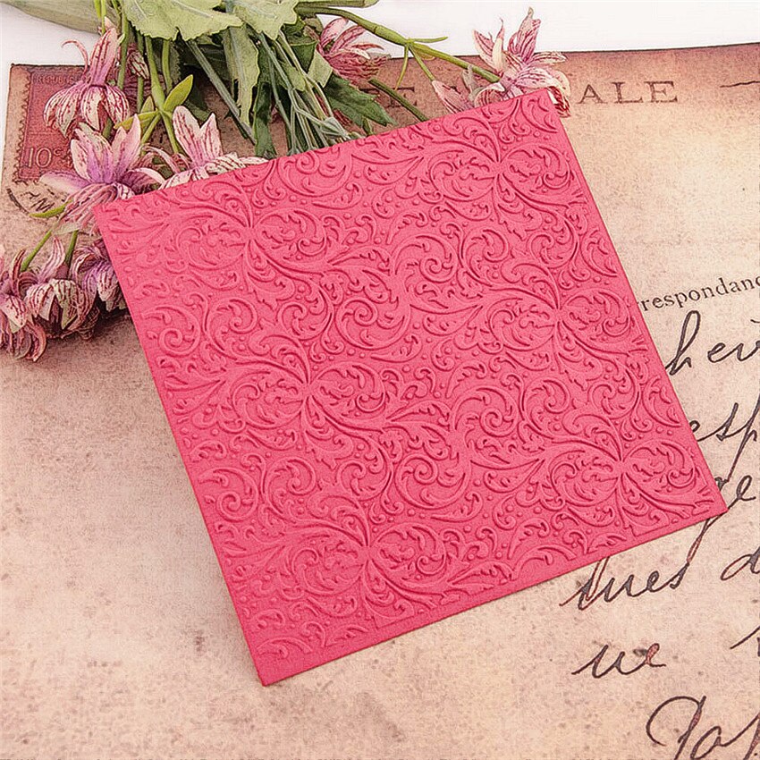 15*15cm Wave flower 3D Embossing folders Plastic bump Scrapbooking DIY Template Fondant indentation Cake Photo Album Card Makin
