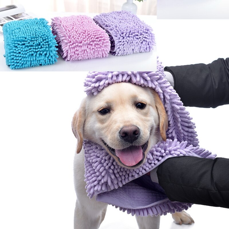 SREADART Strong Water Absorption Bathrobe for Dog Cat Soft Grooming Quick-drying Multipurpose Cleaning Dog Fiber Pet Bath Towel