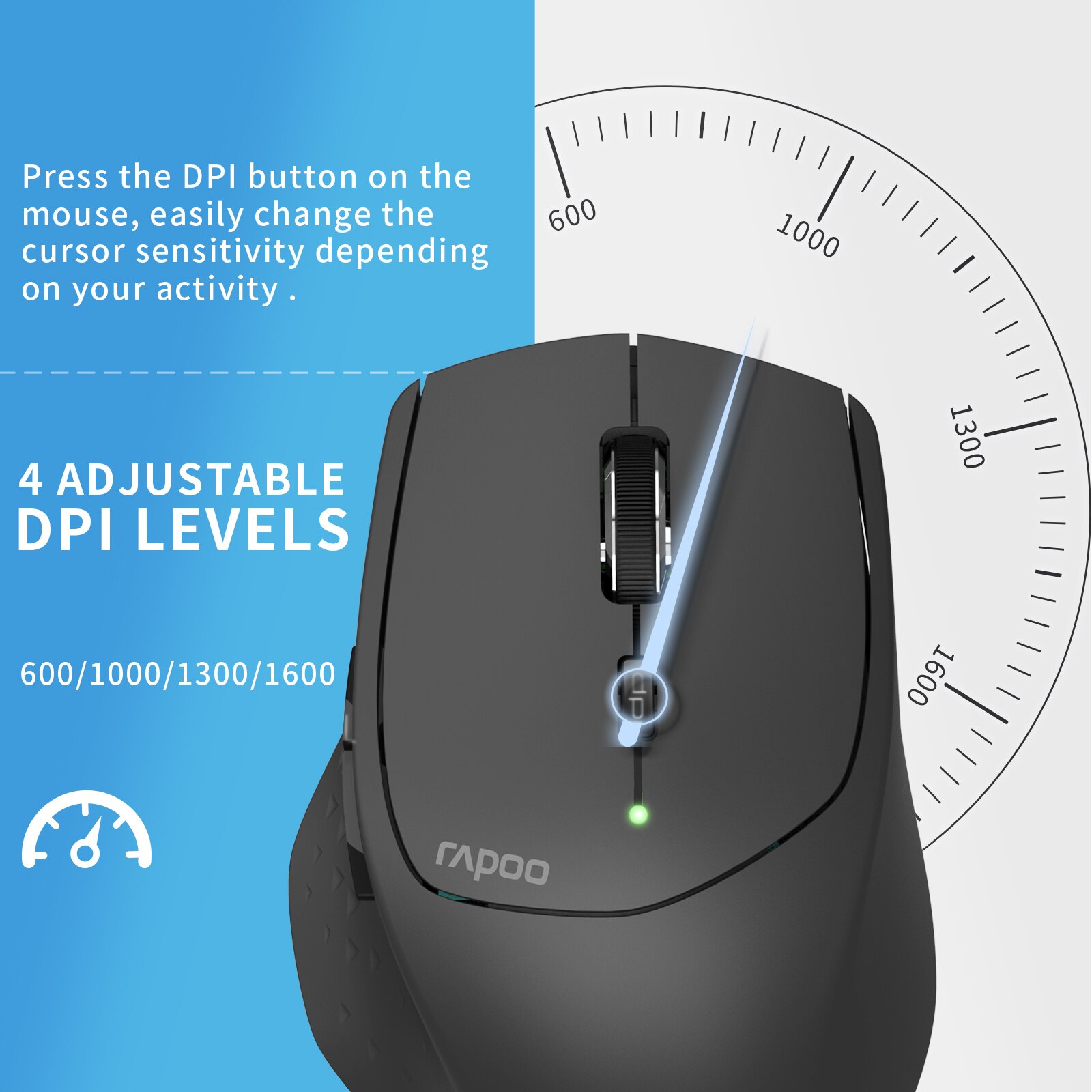 Rapoo App Rapoo multi-modus bluetooth mus koble til to 4 en... – Grandado