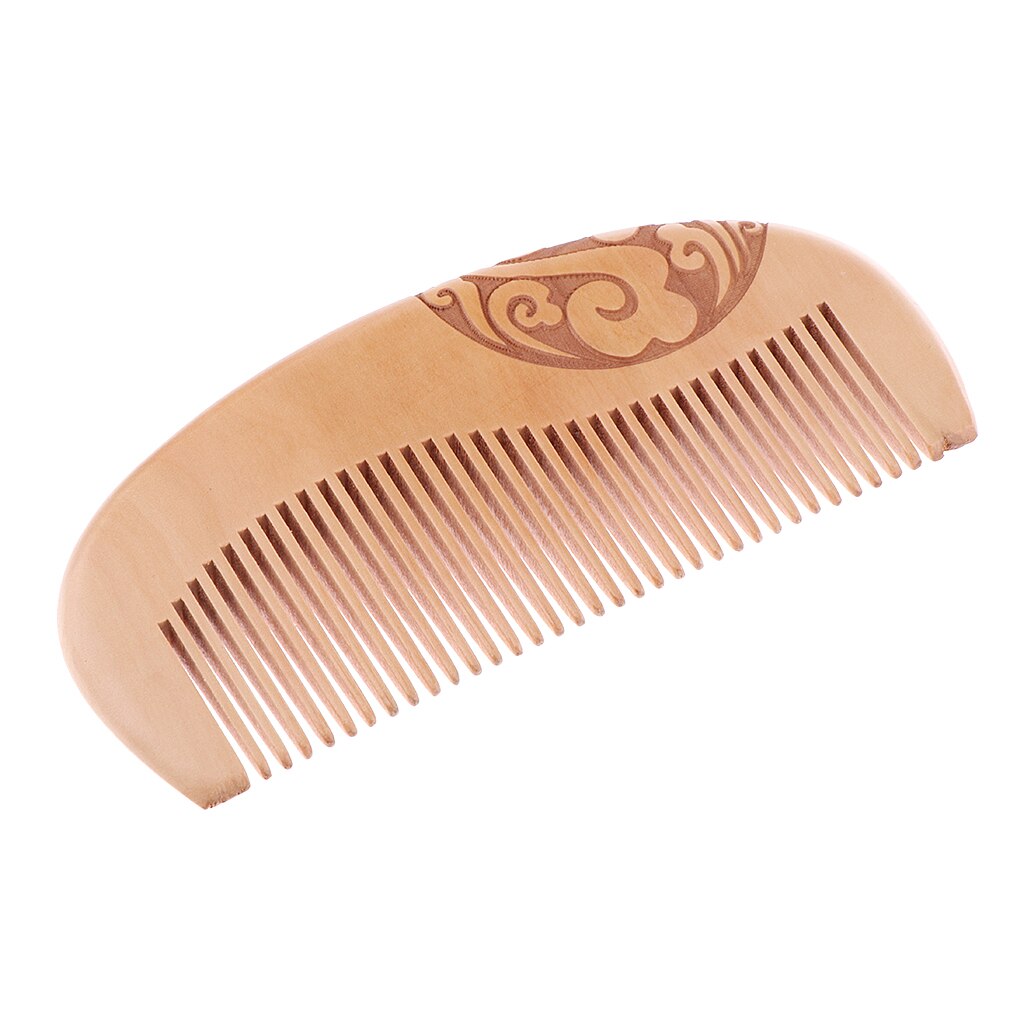 Hair Comb - Wood with Anti-Static &amp; No Snag Handmade Brush for Beard, Hair, Mustache (2pcs)