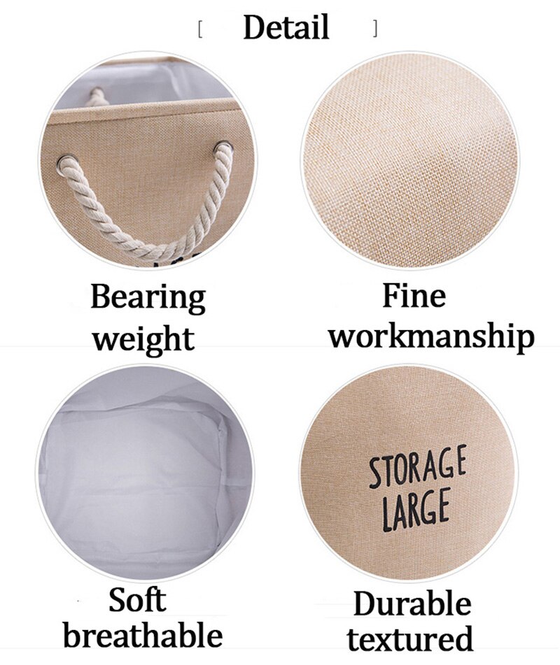 Large Foldable Laundry Basket for Dirty Clothes Round Storage Box Sorter Toy Bag Collapsible Hamper Laundry Organizer Bucket