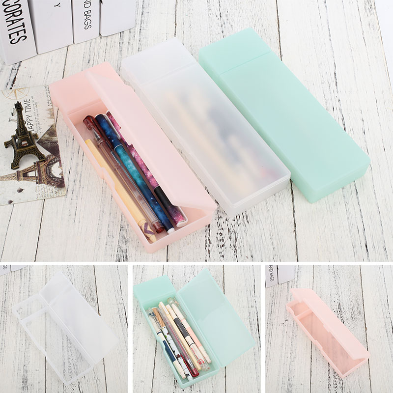 Pencil Case Pen Container Dull Polish PP Crafts Student Stationary Multifunctional Office Desktop Organizer Durable