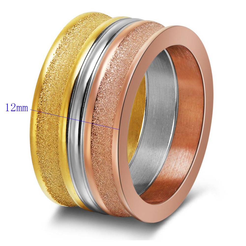 NIBA Multicolor Stainless Steel Women Jewelry Ring Engagement Ring for Women men