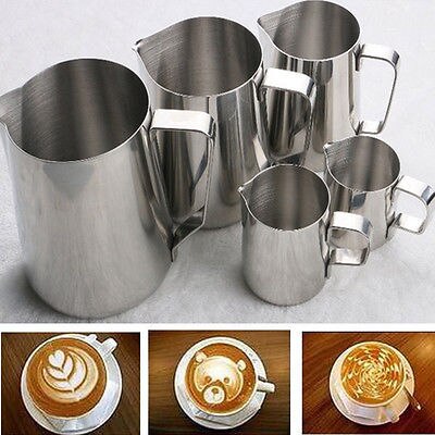 1 stk kaffekande køkkenhåndværk espresso 150ml-1000ml rustfrit stål kaffeskummende mælke latte kande tr